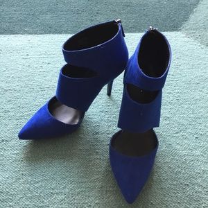 Electric Blue Cutout Heels